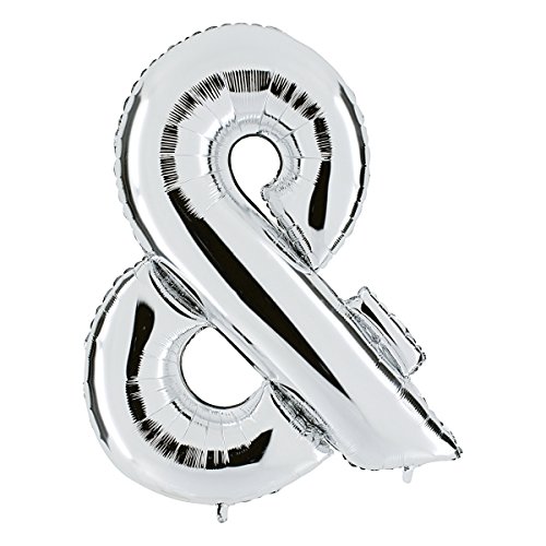 Folienballon Buchstaben groß (A - Z) in silber, Höhe ca. 95 cm/für Heliumfüllung geeignet (&) von schenken-24
