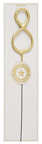 schenken-24 Wunderkerzen Zahlen & Symbole für Geburtstag, Jubiläen und Feierlichkeiten, Auswahl:Zahl 8 von schenken-24