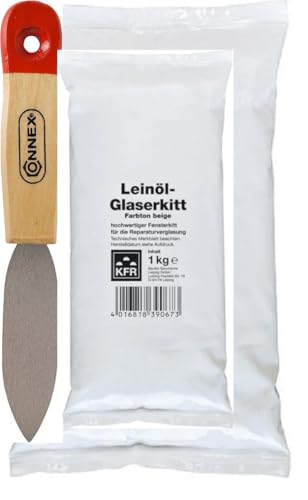 SET: 1x Fensterkitt 1kg + 1x Kittmesser von Connex, Glaserkitt +Kittmesser für Holzfenster SET: 1x Fensterkitt 1kg + 1x Kittmesser von Connex, Glaserkitt +Kittmesser für Holzfenster von scherenkauf
