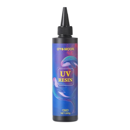 OYOWOOA UV-Harz für DIY-Kerzen Kerzenuntersetzer 200g Glas Epoxidharz Transparent Bastelset, Harz UV-gehärtet für Schmuckherstellung Nagelkunst (200g) von sculokic