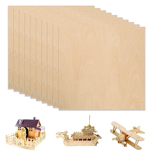 SculpfunDIY 10 Stück Sperrholzplatten aus Lindenholz, 30 * 30CM unbehandeltes Holz, 3mm Dicke Sperrholzplatte für Lasergravur und Schnitt SculpfunDIY 10 Stück Sperrholzplatten aus Lindenholz, 30 * 30CM unbehandeltes Holz, 3mm Dicke Sperrholzplatte für Lasergravur und Schnitt von sculpfunDIY