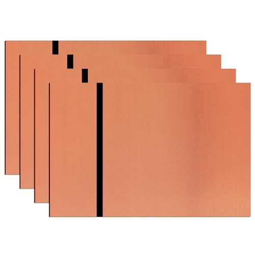 sculpfunDIY 4-teilige gebürstete Rose Gold Metall Schilder für Lasergravur, 20*30cm kundenspezifische personalisierte Zeichen für Home Office Geschäft, gebürstete Rose Gold Platte geschnitzt schwarz von sculpfunDIY