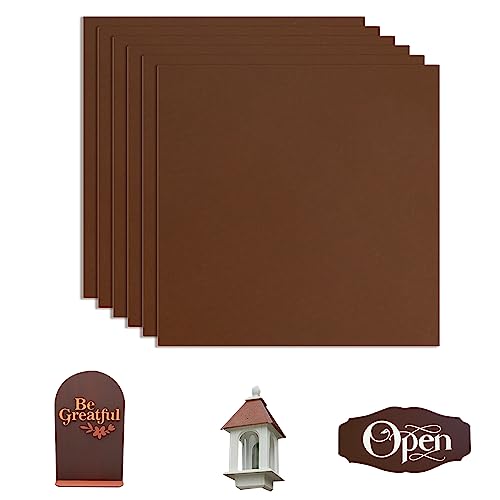 sculpfunDIY 6 Stück Braun MDF Blätter, 30cm*30cm Unbehandeltes Holz 3mm MDF Brett für Lasergravur CNC-Schneiden von sculpfunDIY
