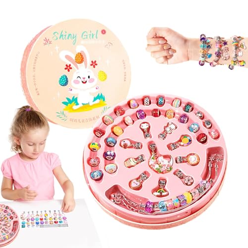 scyca Armbandherstellungsset für Mädchen, Schmuck-Set für Mädchen, pädagogisches Schmuckset, Zubehör zur Herstellung von Armbändern, interessante Bastelarbeiten für Kinder, Töchter und von scyca