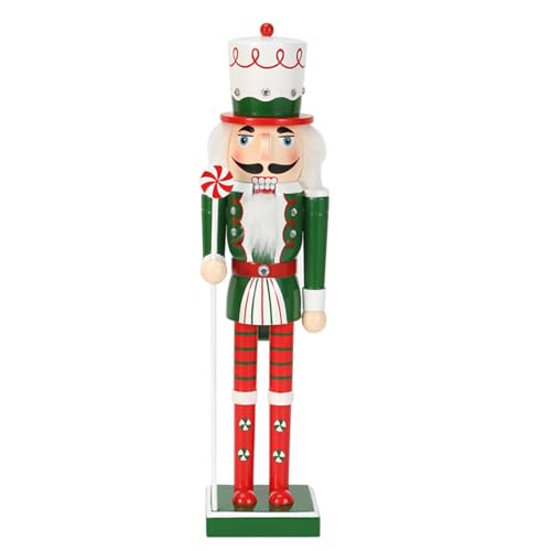 scyca Holzfigur aus Nussknacker, Schreibtisch-Nussknacker-Statue - Nussknacker-Puppenfigur, Tisch-Holzstatue, rechte Outdoor-Figur innen von scyca