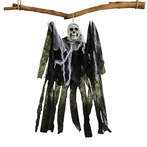 scyca Schattiges Skelett, Geist, Horrorskelett, Zubehör für gruselige Geisterpartys und Horrorskelette, Halloween-Skelett zur Dekoration von Partys und von scyca