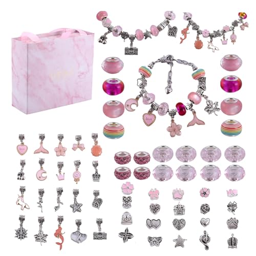 scyca Schmuck-Set für Mädchen, Schmuckherstellungsset für Kinder, schönes Perlen-Armband-Set, Bastelset für Schmuck, kreatives Bastelset mit Perlen von scyca