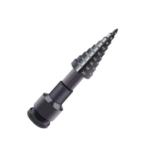 scyca Stufenbohrer für Metall, Stufenbohrer, Kegelbohrer, hochfester Bohrer, verstärkter Bohrer mit Bohrung in verschiedenen Größen, zum Schneiden von Bohrungen aus Stahlblech scyca Stufenbohrer für Metall, Stufenbohrer, Kegelbohrer, hochfester Bohrer, verstärkter Bohrer mit Bohrung in verschiedenen Größen, zum Schneiden von Bohrungen aus Stahlblech von scyca