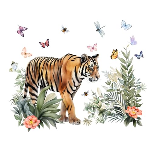scyca Wandaufkleber mit Tiger-Tieren, Wandaufkleber, Dschungeltiere, Tiger, Wandaufkleber, Dschungeltiere von scyca