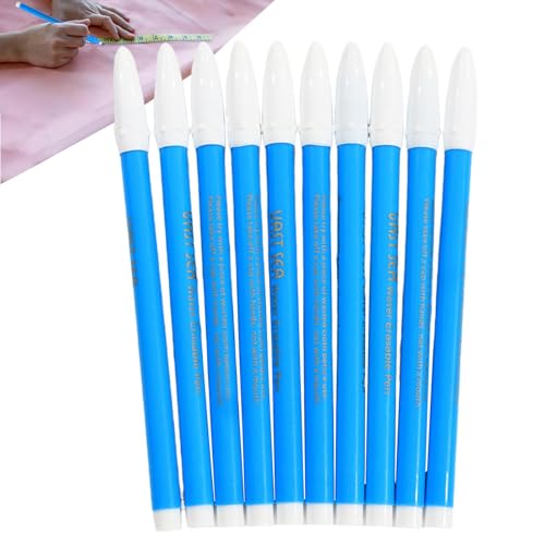 scyca Wasserlöslicher Stift, Wasserlöschbarer Stoffmarker, 10 Filzstifte zum Nähen, bunte Faserstiftspitzen zum Quilten, Zubehör von scyca