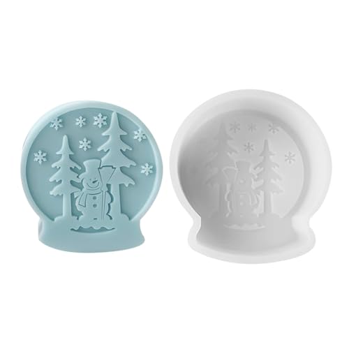 scyca Weihnachtsformen für Kerzen, Weihnachtsformen aus Silikon für Kerzen, Epoxidharz, Silikon, Schreibtischdekoration, Silikonform für Heimdekoration, Form von scyca
