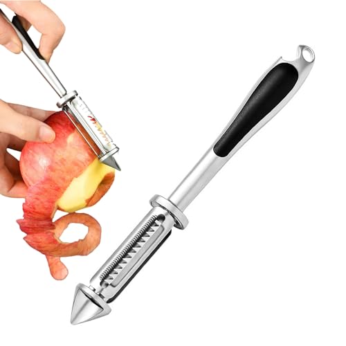 scyca - und Obstschäler, Gemüseschäler für die Küche, 5-in-1-Kartoffelschäler, Schäler, Schneider, Reiben, Flaschenöffner mit ergonomischem rutschfestem Griff von scyca