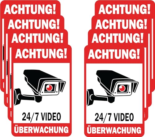 Aufkleber Videoüberwachung - Schild - Hinweisschild - Warnschild - Achtung Videoüberwachung für Fenster und Türen Aufkleber Videoüberwachung - Schild - Hinweisschild - Warnschild - Achtung Videoüberwachung für Fenster und Türen von seemy