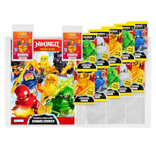 Bundle Exclusive Hüllen kompatibel mit 1 x leere Sammelmappe + 10 Booster Serie 9 Dragons Rising Lego Ninjago Trading Card Game 2024 Bundle Exclusive Hüllen kompatibel mit 1 x leere Sammelmappe + 10 Booster Serie 9 Dragons Rising Lego Ninjago Trading Card Game 2024 von sefrado