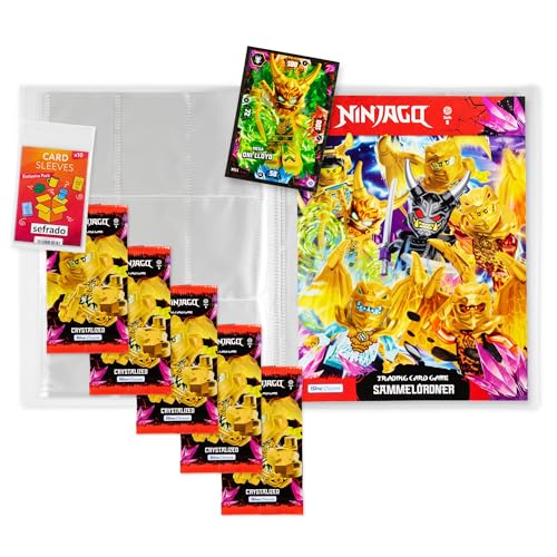 sefrado Bundle Exclusive Hüllen kompatibel mit 1 x Leere Sammelmappe + 5 Booster Serie 8 Crystalized Lego Ninjago Trading Card Game 2023 + Bonus XL Karte Mega Oni Lloyd sefrado Bundle Exclusive Hüllen kompatibel mit 1 x Leere Sammelmappe + 5 Booster Serie 8 Crystalized Lego Ninjago Trading Card Game 2023 + Bonus XL Karte Mega Oni Lloyd von sefrado