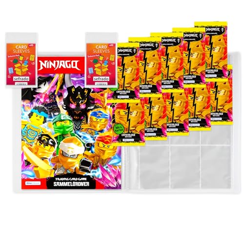 sefrado Bundle Exclusive Hüllen kompatibel mit 1 x Sammelmappe leer + 10 Booster Serie 8 Next Level Lego Ninjago Trading Card Game 2023 sefrado Bundle Exclusive Hüllen kompatibel mit 1 x Sammelmappe leer + 10 Booster Serie 8 Next Level Lego Ninjago Trading Card Game 2023 von sefrado