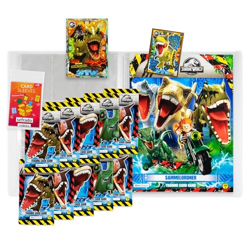 sefrado Bundle Exclusive Hüllen kompatibel mit 1 x Sammelmappe leer 10 Booster Jurassic World Serie 2 Lego Trading Card Game 2022 + Bonus XL Karte Gigantosaurus + LE 1 Hungriger T-Rex sefrado Bundle Exclusive Hüllen kompatibel mit 1 x Sammelmappe leer 10 Booster Jurassic World Serie 2 Lego Trading Card Game 2022 + Bonus XL Karte Gigantosaurus + LE 1 Hungriger T-Rex von sefrado