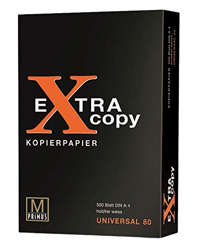 Primus 48792 - Kopierpapier Extra Copy A4, weiß, 500 Blatt, 80 g/m² von Gintonique