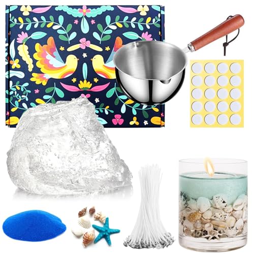 Kerzen Selber Machen Set,Gelees Wachs für Kerzenherstellung,Kerzen Gießen Set mit Wachsschmelztopf,Transparente Wachs für Kerzenherstellung und DIY Handwerk Wachskerzen Zubehör Kerzen Selber Machen Set,Gelees Wachs für Kerzenherstellung,Kerzen Gießen Set mit Wachsschmelztopf,Transparente Wachs für Kerzenherstellung und DIY Handwerk Wachskerzen Zubehör von selliner