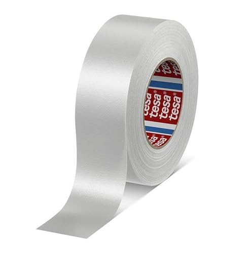 tesa 4688 Gewebeklebeband - PE-extrudiertes, wasserfestes Klebeband - Stark haftend, von Hand einreißbar - Bau, Handwerk, Reparatur, Abdeckung, Farbe:weiß, Abmessungen:50 mm x 50 m von selmundo