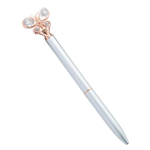 Metall-Kugelschreiber, Schmetterling, Kristall-Diamant-Kugelschreiber, 1,0 mm, zum Öffnen und Schließen, nachfüllbarer Tintenroller Metall-Kugelschreiber, Schmetterling, Kristall-Diamant-Kugelschreiber, 1,0 mm, zum Öffnen und Schließen, nachfüllbarer Tintenroller von seluluory