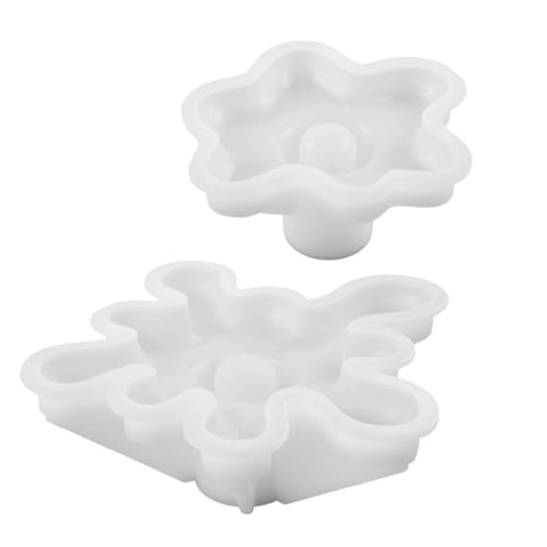 Silikonform für Wassertropfen, Kerzenhalter, Epoxidharz, Gießform für Wasserfluss, Kerzenhalter, Basteln, 2 Stück Silikonform für Wassertropfen, Kerzenhalter, Epoxidharz, Gießform für Wasserfluss, Kerzenhalter, Basteln, 2 Stück von seluluory