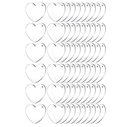 seluluory 30/60 X Acryl Herz Ornamente Durchsichtig Blanko Acryl Anhänger Schlüsselanhänger Dekor Für DIY Valentinstag Party Urlaub Anhänger Acryl Herz Anhänger seluluory 30/60 X Acryl Herz Ornamente Durchsichtig Blanko Acryl Anhänger Schlüsselanhänger Dekor Für DIY Valentinstag Party Urlaub Anhänger Acryl Herz Anhänger von seluluory