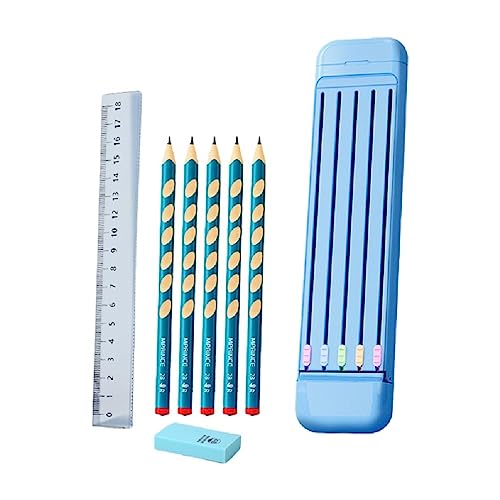 seluluory Tragbares ABS Stiftbox Set Mit 5 X Bleistiften Radiergummi Lineal ABS Stift Für Etui Magnetverschluss Geschenk Schreibwaren Für Jungen Und Mädchen Stude Bleistift Radiergummi Set Für Set seluluory Tragbares ABS Stiftbox Set Mit 5 X Bleistiften Radiergummi Lineal ABS Stift Für Etui Magnetverschluss Geschenk Schreibwaren Für Jungen Und Mädchen Stude Bleistift Radiergummi Set Für Set von seluluory