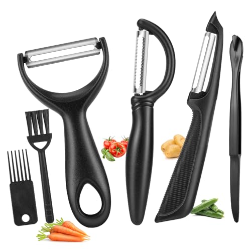 Senbowe Upgrade Kartoffelschäler für Küche, 6 Stück Edelstahl-Gemüseschäler, I und Y Lebensmittelschäler für Apfel, Obst, Karotte, Zucchini, Gurke, guter Griff, Gemüseschäler macht das Schälen sehr Senbowe Upgrade Kartoffelschäler für Küche, 6 Stück Edelstahl-Gemüseschäler, I und Y Lebensmittelschäler für Apfel, Obst, Karotte, Zucchini, Gurke, guter Griff, Gemüseschäler macht das Schälen sehr von senbowe