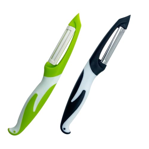senvenelec 2Pcs 1-Zeichen-Schäler. Ideal zum Schälen von Kartoffeln, Karotten und verschiedenen Gemüsen und Früchten. Keramische Klinge, rutschfester Griff, Grün+schwarz. senvenelec 2Pcs 1-Zeichen-Schäler. Ideal zum Schälen von Kartoffeln, Karotten und verschiedenen Gemüsen und Früchten. Keramische Klinge, rutschfester Griff, Grün+schwarz. von senvenelec
