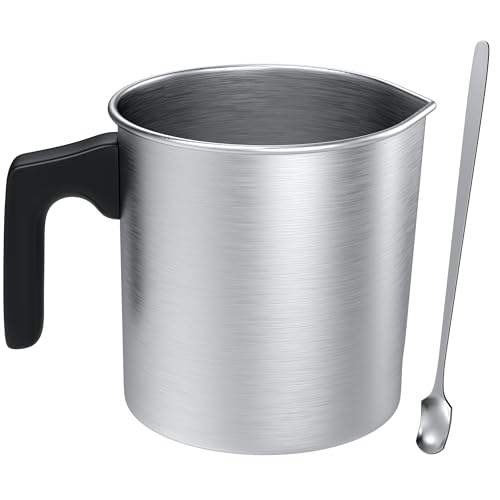 sevkumz 1.2L Wachsschmelztopf mit 17cm Löffel, Aluminium Wachs schmelzen Topf mit hitzebeständigem Griff für die Kerzenherstellung sevkumz 1.2L Wachsschmelztopf mit 17cm Löffel, Aluminium Wachs schmelzen Topf mit hitzebeständigem Griff für die Kerzenherstellung von sevkumz