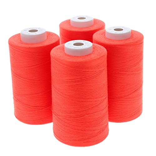 SEWFIL Dacor 120 0573 Nähgarn, Polyester, 4 Spulen, 4 Kegel x 5.000 m, Korallenorange SEWFIL Dacor 120 0573 Nähgarn, Polyester, 4 Spulen, 4 Kegel x 5.000 m, Korallenorange von sewfil