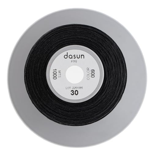 SEWFIL Dasun 30 PTFE-Nähgarn, 6300, Schwarz, 1000 m von sewfil