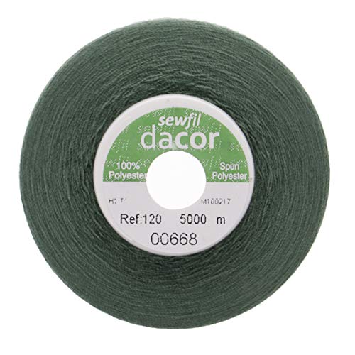 Sewfil dacor 120 Nähgarn Polyester 5000 Meter 0668 Waldgrün von sewfil