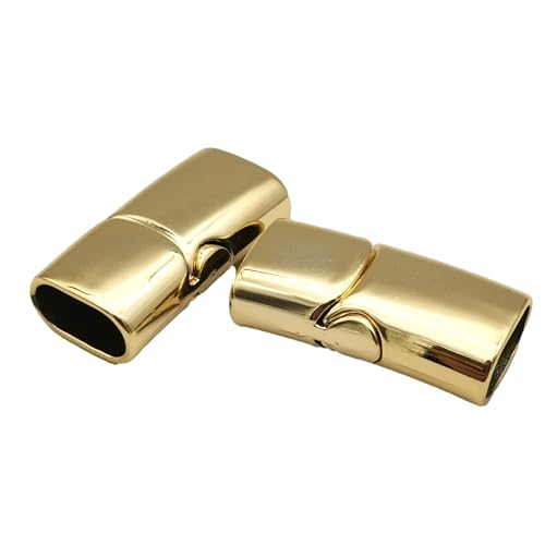 Magnetverschlüsse und Verschluss für Armbandherstellung, Lederschnur, Endloch (Gold, 12 x 6 mm), 10 Stück von shapesbyX