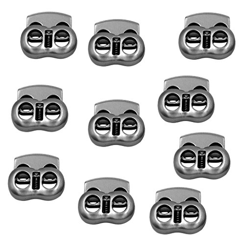 sharprepublic 2 Loch Kordelstopper Metall 8mm Kordelklemme Kordelklemme Löcher Schnallen, 10er Set sharprepublic 2 Loch Kordelstopper Metall 8mm Kordelklemme Kordelklemme Löcher Schnallen, 10er Set von sharprepublic