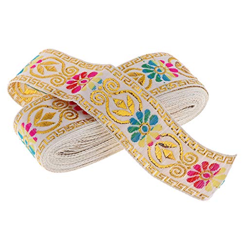 sharprepublic Handgemachte Gold Jacquard Ribbon Trim X 7 Meter Für Polster Vorhang Tasche Kissen Böhmen Kleid Kostüm Nähen Kanten Dekorationen 6 Farben - Weiß, 4,5 mm x 7 m sharprepublic Handgemachte Gold Jacquard Ribbon Trim X 7 Meter Für Polster Vorhang Tasche Kissen Böhmen Kleid Kostüm Nähen Kanten Dekorationen 6 Farben - Weiß, 4,5 mm x 7 m von sharprepublic
