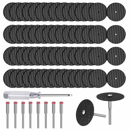 60 Stück Sägeblatt Trennscheiben Set für Dremel, Mini Metall Kreissägeblatt mit 8 Stück Aufnahmedornen, Zubehör für Rotationswerkzeuge zum Schneiden von Metall, Holz 60 Stück Sägeblatt Trennscheiben Set für Dremel, Mini Metall Kreissägeblatt mit 8 Stück Aufnahmedornen, Zubehör für Rotationswerkzeuge zum Schneiden von Metall, Holz von shengbenhao