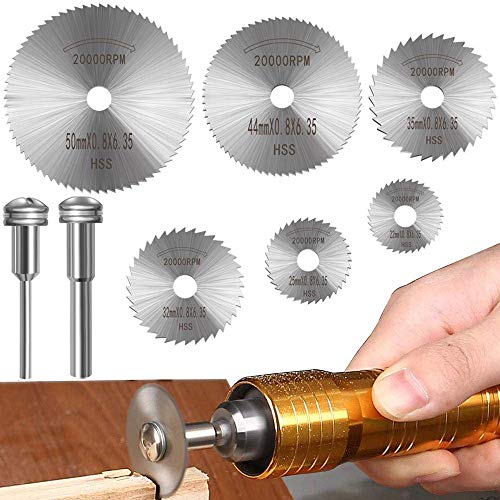 Hochgeschwindigkeitsstahlklingen für Multifunktionswerkzeuge für Rotationswerkzeug; 8 kleine Kreissägestahlklingen für das Schneiden von Holz, Kunststoff und Metall Hochgeschwindigkeitsstahlklingen für Multifunktionswerkzeuge für Rotationswerkzeug; 8 kleine Kreissägestahlklingen für das Schneiden von Holz, Kunststoff und Metall von shengbenhao