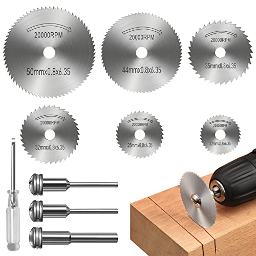 shengbenhao Hochgeschwindigkeitsstahlklingen für Rotationswerkzeug, Scheibenbohrer, Miniatur-Kreissägeblätter zum Schneiden von Holz, Kunststoff und Metall (Ein Schraubenzieher) von shengbenhao