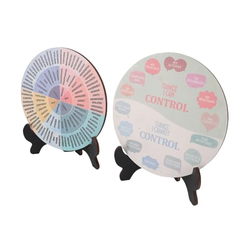 2 Pack Gefühle Rad Schreibtisch Dekoration Runde Emotionen Rad mit Stand Pappelholz für Büro 2 Pack Gefühle Rad Schreibtisch Dekoration Runde Emotionen Rad mit Stand Pappelholz für Büro von shenruifa