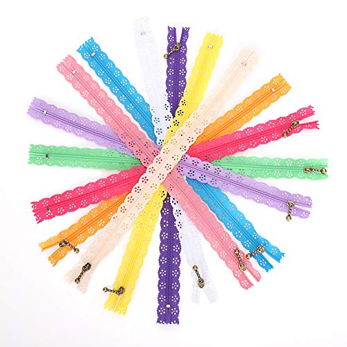 Spitzen-Reißverschlüsse Zum Nähen, 10 Stück, Spitzen-Reißverschluss, Gemischter Stil, Knospen-Seidenform, Nr. 3, Nylon-Nähbekleidungszubehör, 30 Cm Spitzen-Reißverschlüsse Zum Nähen, 10 Stück, Spitzen-Reißverschluss, Gemischter Stil, Knospen-Seidenform, Nr. 3, Nylon-Nähbekleidungszubehör, 30 Cm von shenruifa