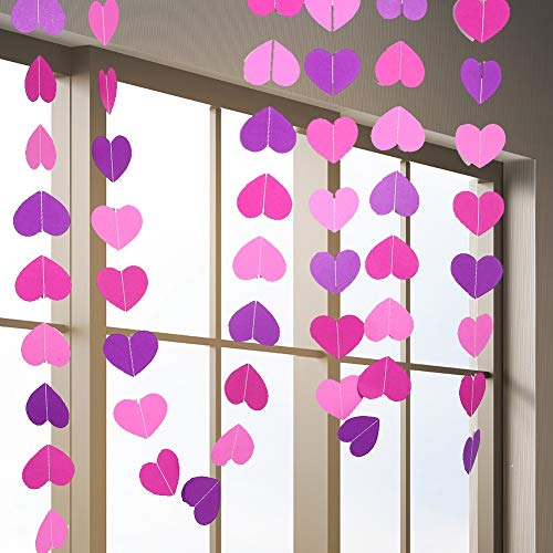 shenruifa Herz-Girlanden-Banner, 4 M Lang, Herzförmige Hängende Papiergirlande, Buntes Kunsthandwerk für Hochzeit, Geburtstag, Valentinstag, Party, Zuhause, Decke, Fenster, Tür, (Rosenrot, shenruifa Herz-Girlanden-Banner, 4 M Lang, Herzförmige Hängende Papiergirlande, Buntes Kunsthandwerk für Hochzeit, Geburtstag, Valentinstag, Party, Zuhause, Decke, Fenster, Tür, (Rosenrot, von shenruifa