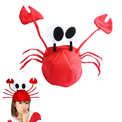 shenruifa Krabbenhut, Meeresfrüchte Halloween Cosplay Party Kostüm Ausgefallene Hut, Red Crab Clothing Accessoires Requisiten für Partys (Verschiedene Farbe) von shenruifa
