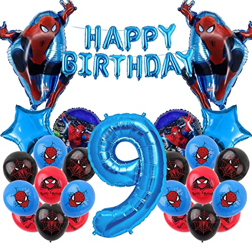 Spiderma Folienballon,spiderma geburtstagsdeko kinder,Luftballons Geburtstag,Luftballon Party,Spiderma Folienballons für Kindergeburtstag Party Dekoration Jungen (9) von shinesky