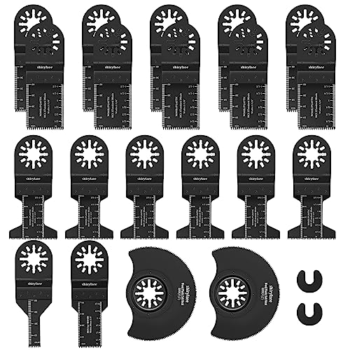 Multitool Sägeblätter 20 tlg Kit, Oszillierwerkzeug Zubehör Oszillierendes Sägeblatt Set, Holz Kunststoff Metall Multifunktionswerkzeug für Fein Multimaster, Black&Decker, Ryobi, Milwaukee,Worx Multitool Sägeblätter 20 tlg Kit, Oszillierwerkzeug Zubehör Oszillierendes Sägeblatt Set, Holz Kunststoff Metall Multifunktionswerkzeug für Fein Multimaster, Black&Decker, Ryobi, Milwaukee,Worx von shirylzee