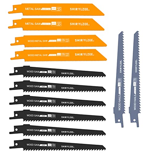 Säbelsägeblatt Set 12tlg, Reciprosägeblätter, Sägeblätter zum Schneiden von Metall, Holz, Holz mit Nägeln, Kunststoff, aus HSS BIM CrV Säbelsägeblatt Set 12tlg, Reciprosägeblätter, Sägeblätter zum Schneiden von Metall, Holz, Holz mit Nägeln, Kunststoff, aus HSS BIM CrV von shirylzee