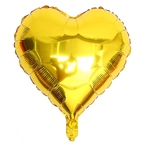 20 Stück 45CM Herzballons,Herz Folienballon, Herzform Heliumballons für Party,Geburtstag,Valentinstag, Hochzeit, Verlobung,Muttertag Dekoration(Gold) von shixpiov