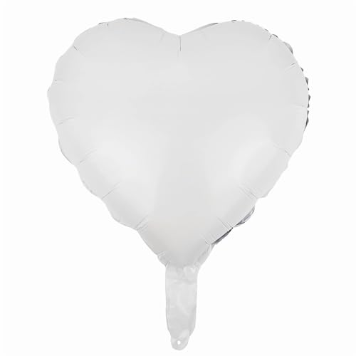20 Stück 45CM Herzballons,Herz Folienballon, Herzform Heliumballons für Party,Geburtstag,Valentinstag, Hochzeit, Verlobung,Muttertag Dekoration(Grau Weiß) von shixpiov