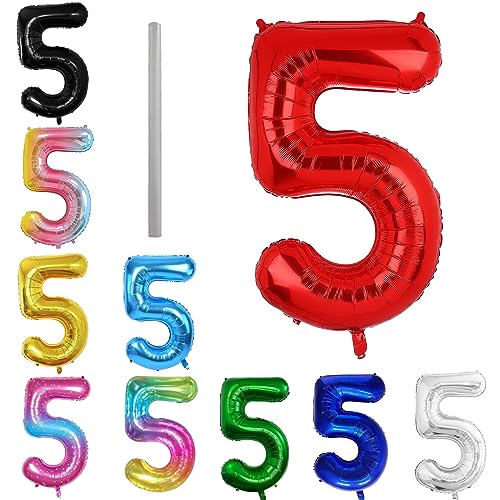 Geburtstag zahlen Luftballon 5 jahre-Rot XXL Jumbo Folienballon 40 Zoll – 101 cm Luftballons 5 Geburtstag Junge Mädchen Babyparty Geburtstagsdeko Jubiläumsparty Dekoration Geburtstag zahlen Luftballon 5 jahre-Rot XXL Jumbo Folienballon 40 Zoll – 101 cm Luftballons 5 Geburtstag Junge Mädchen Babyparty Geburtstagsdeko Jubiläumsparty Dekoration von shixpiov
